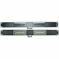 Swe-Tech 3C Rackmount 12 Port Cat6 Patch Panel, Horizontal, 110 Type, 568A & 568B Compatible, 1U FWT69BK-06012